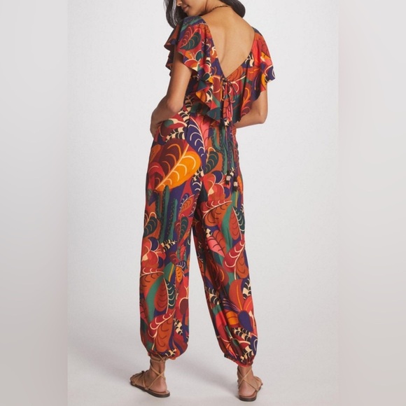 FARM Rio Colorful Leaf Print Jumpsuit - Picture 2 of 10